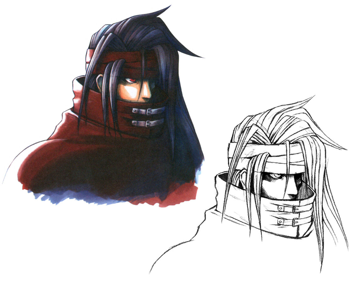 Vincent Valentine Portrait Art from Final Fantasy VII