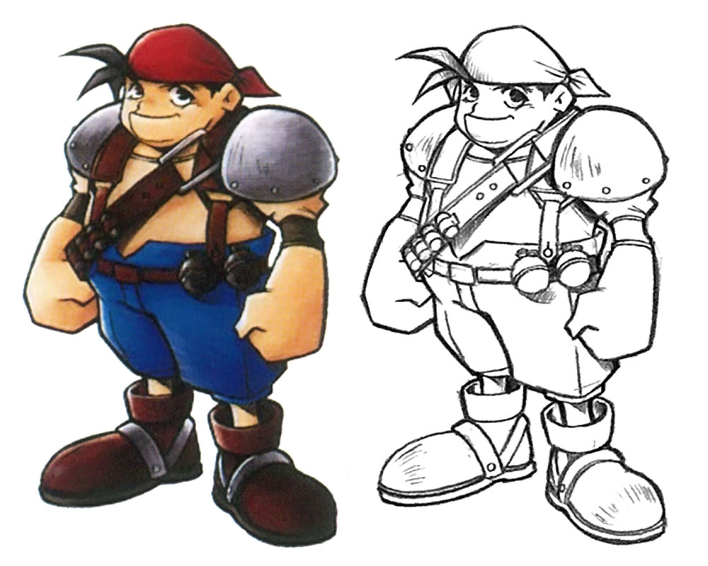 Wedge Character Art from Final Fantasy VII