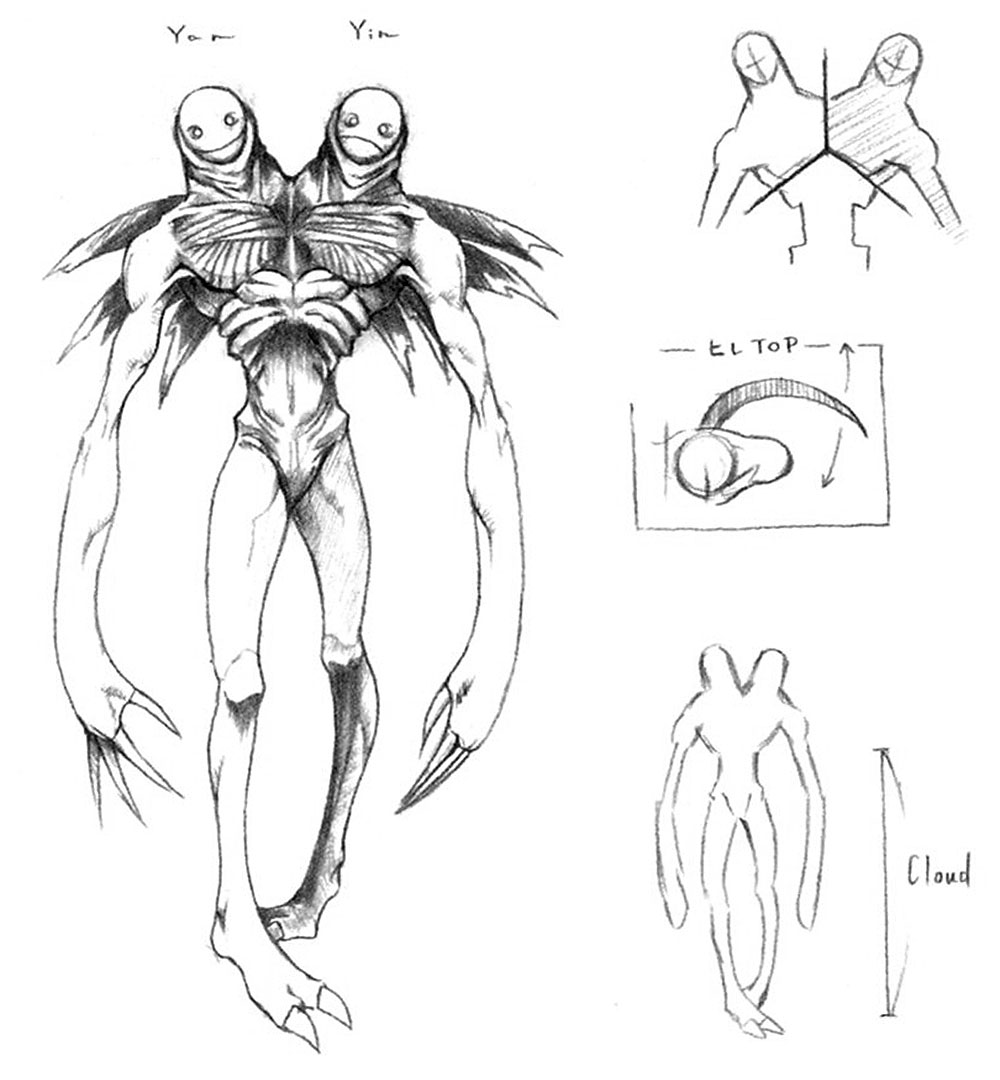 Yin and Yang Art from Final Fantasy VII