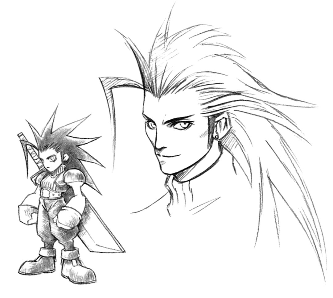 Zack Fair Sketch from Final Fantasy VII