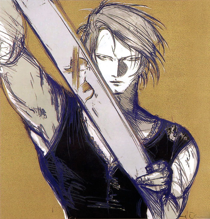 Squall & Gunblade Art from Final Fantasy VIII