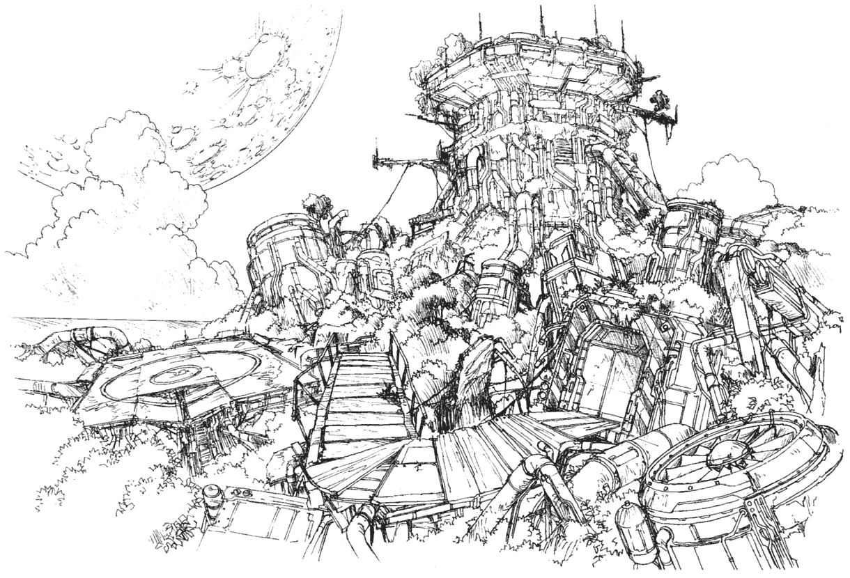 Deep Sea Research Center Art from Final Fantasy VIII