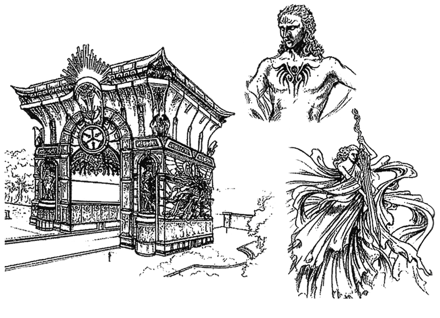 Deling City Gates Art from Final Fantasy VIII