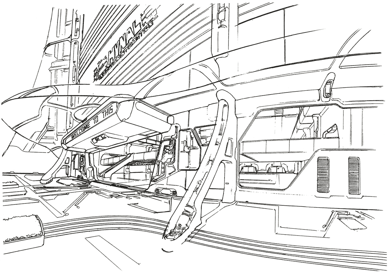 Esthar Shopping Center Art from Final Fantasy VIII