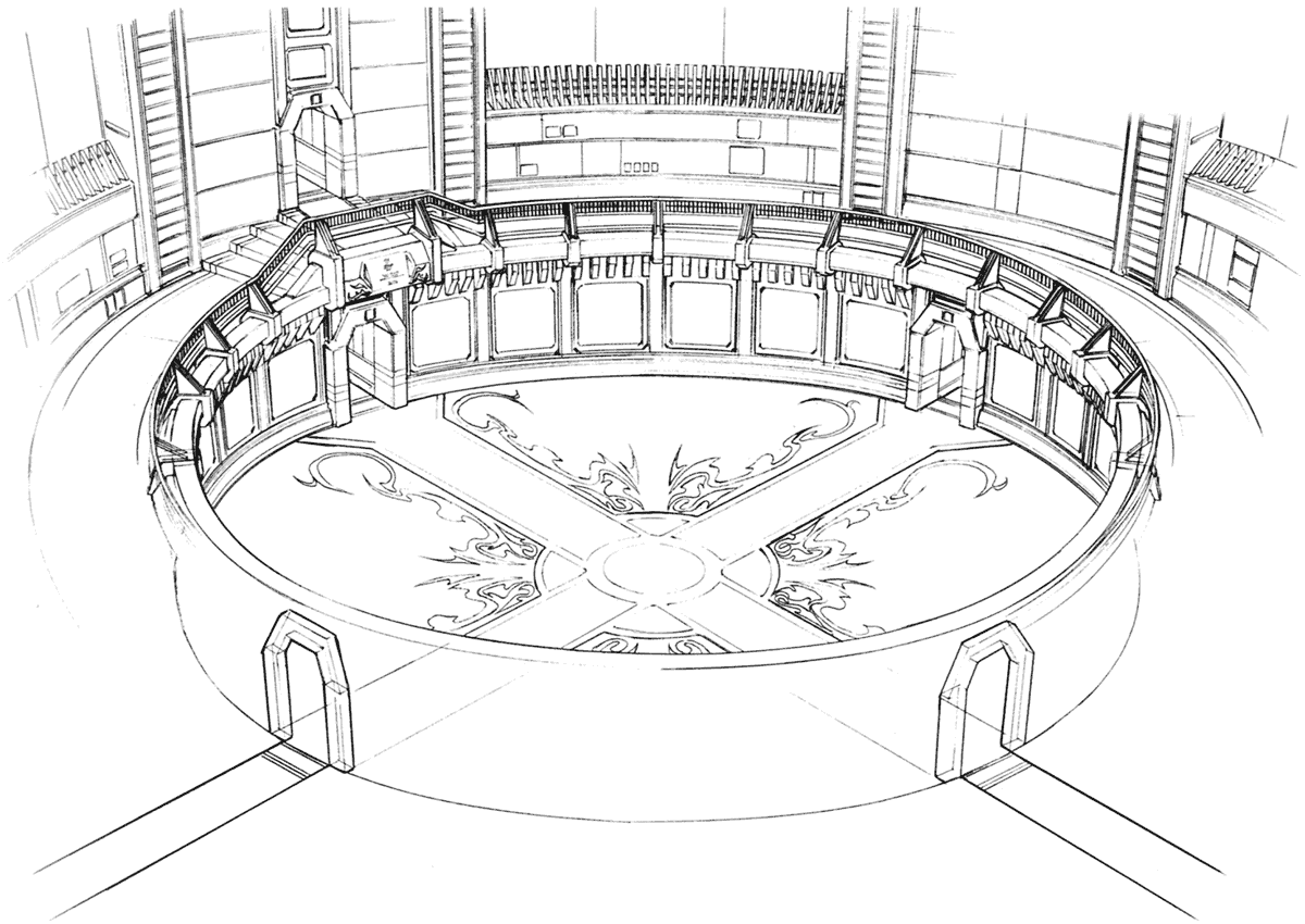 Galbadia Garden Lobby Art from Final Fantasy VIII