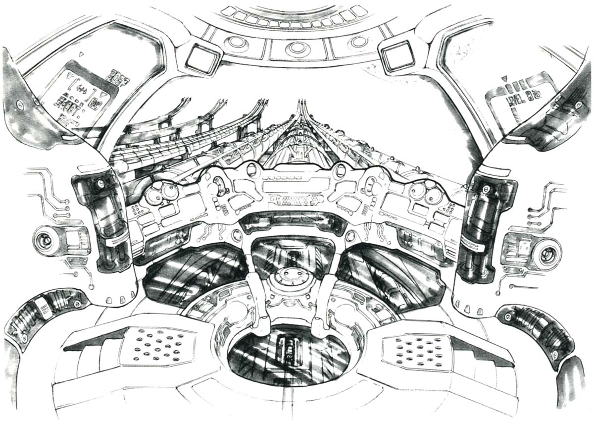 Lunar Gate Control Room Art from Final Fantasy VIII