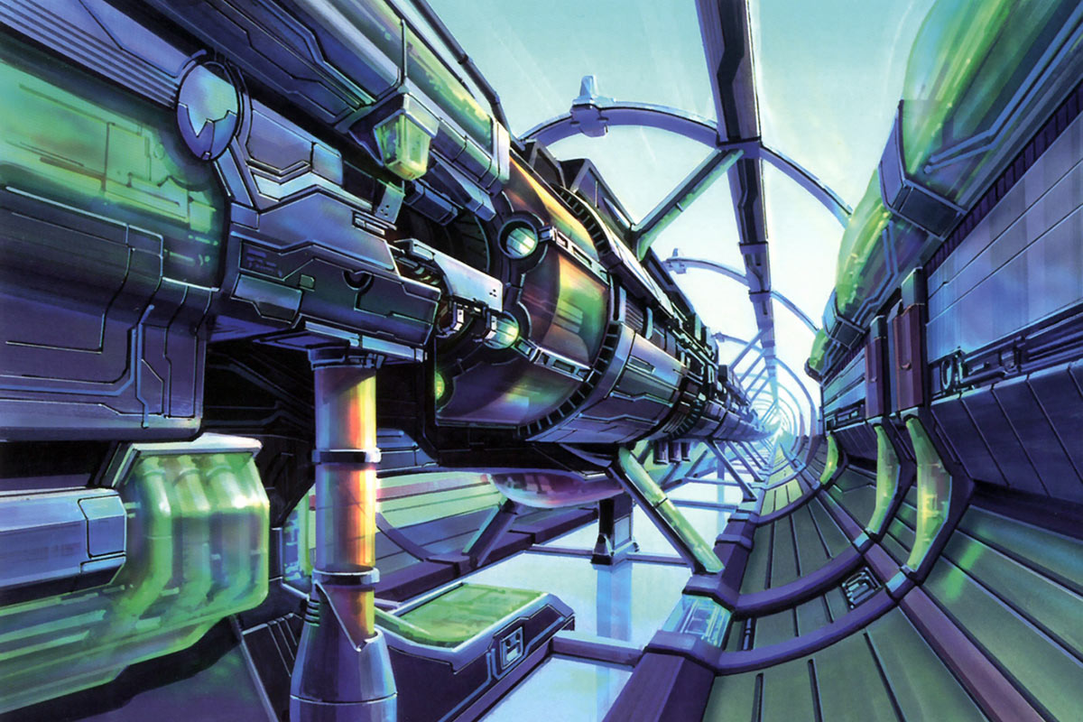 Lunar Gate Launch Bay Art from Final Fantasy VIII