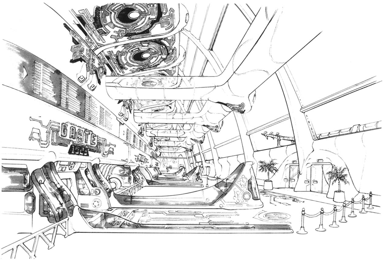 Lunar Gate Lobby Art from Final Fantasy VIII
