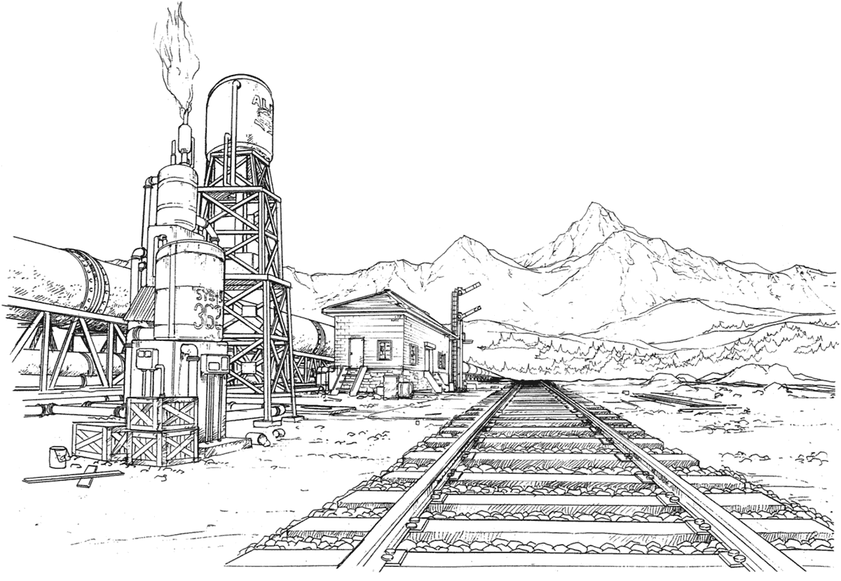 Seaside Station Art from Final Fantasy VIII