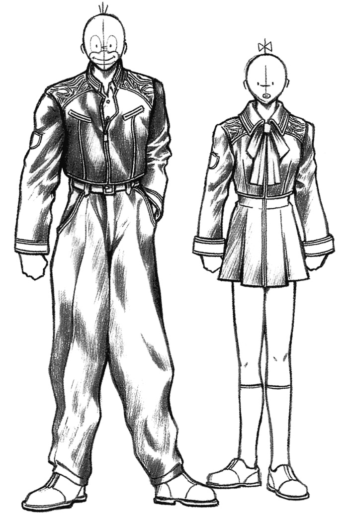 SeeD Uniforms Art from Final Fantasy VIII