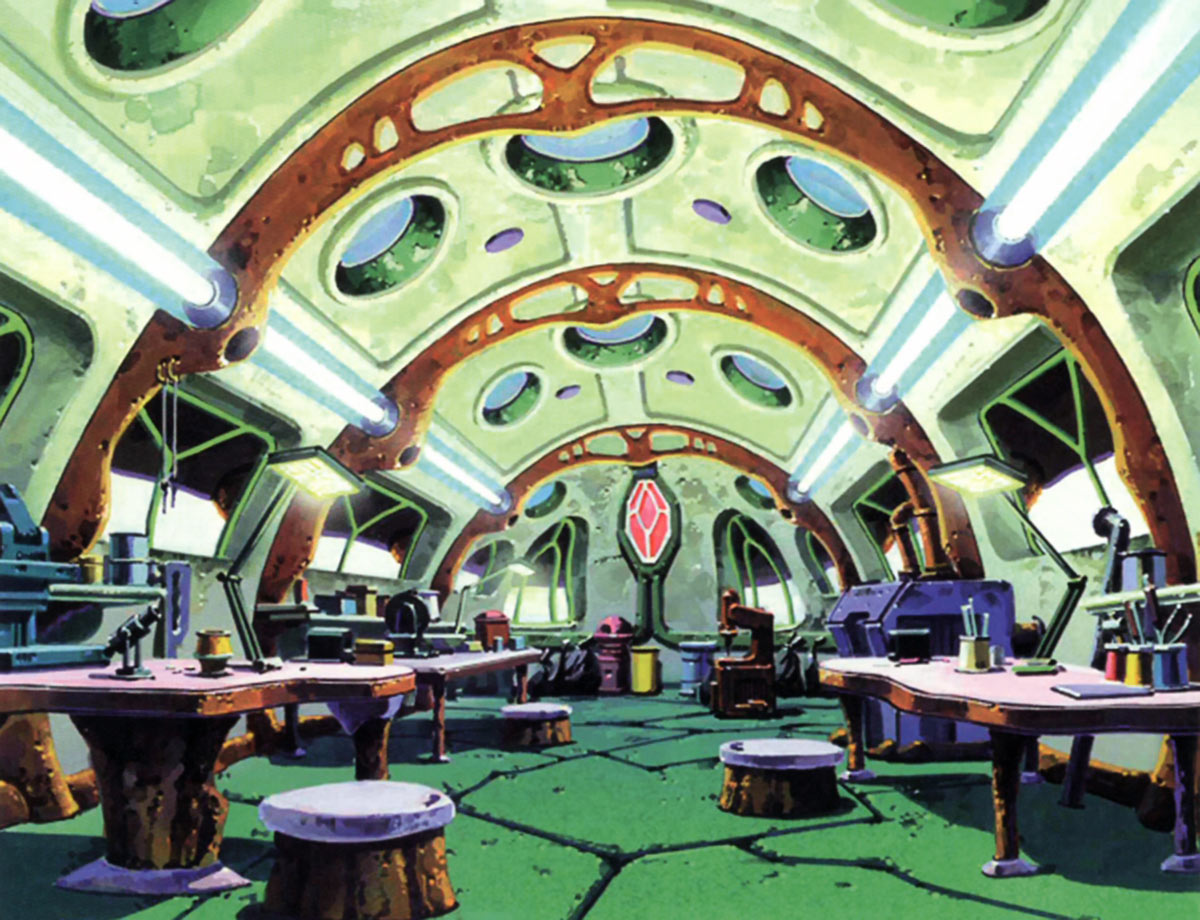 Shumi Village Workshop Art from Final Fantasy VIII