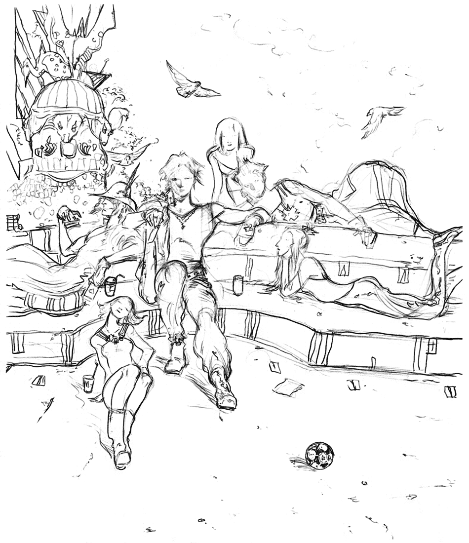 The Party Art from Final Fantasy VIII