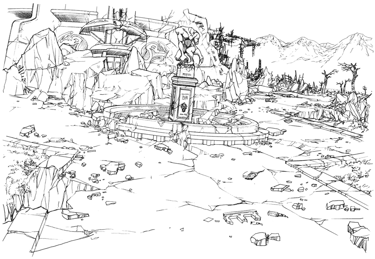 Trabia Garden Center Art from Final Fantasy VIII