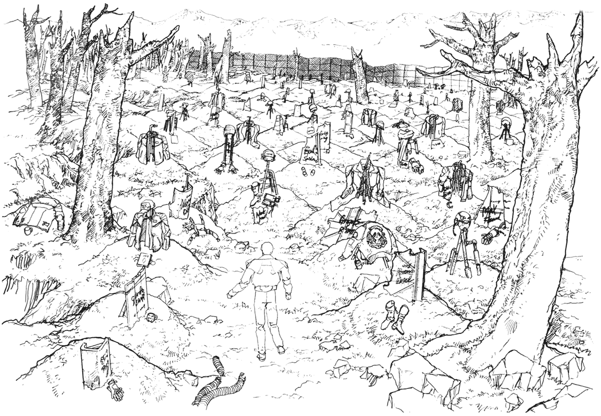 Trabia Garden Graveyard Art from Final Fantasy VIII