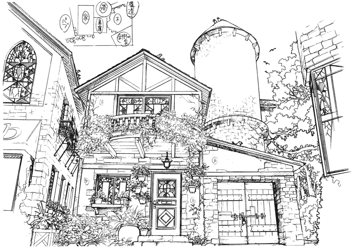 Winhill House Art from Final Fantasy VIII