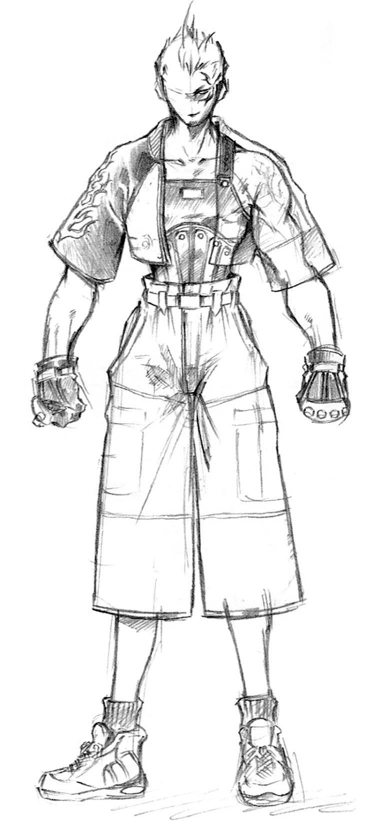 Zell Dincht Sketch from Final Fantasy VIII