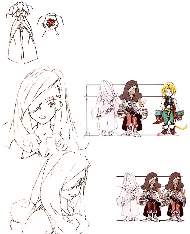 Beatrix Concept Art from Final Fantasy IX