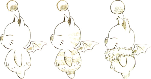 Moogle Sketches from Final Fantasy IX