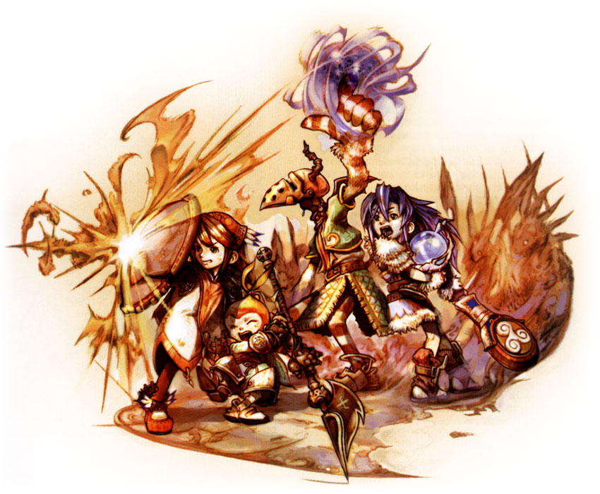Battle Concept Art from Final Fantasy Crystal Chronicles
