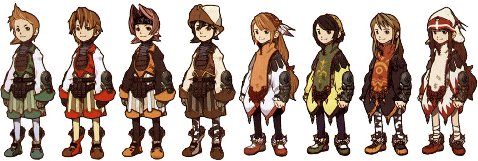 Clavats Concept Art from Final Fantasy Crystal Chronicles