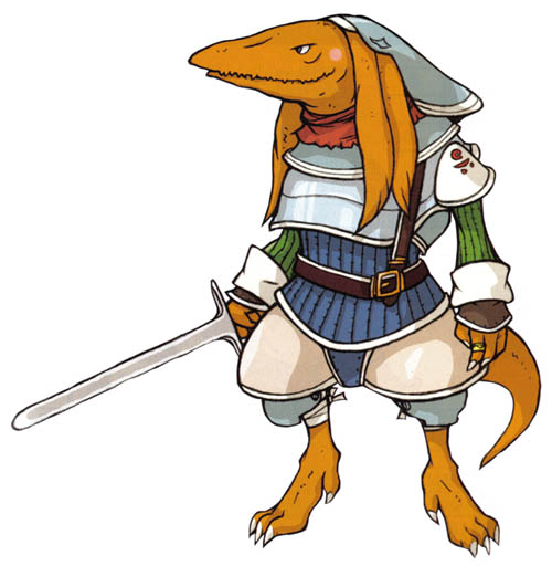Bangaa Warrior Art from Final Fantasy Tactics Advance