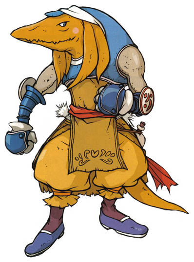 Bangaa White Monk Art from Final Fantasy Tactics Advance