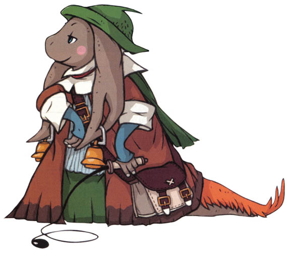 Nu Mou Beastmaster Art from Final Fantasy Tactics Advance