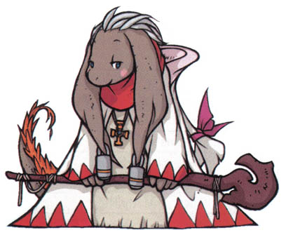 Nu Mou White Mage Art from Final Fantasy Tactics Advance