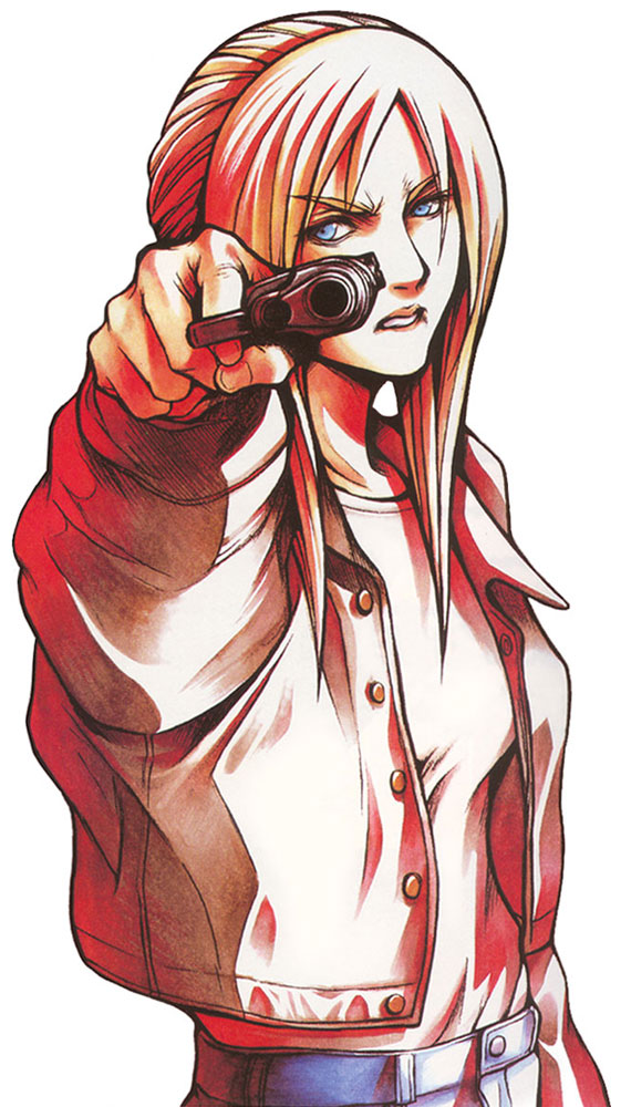 Aya Brea Aiming Gun Art from Parasite Eve