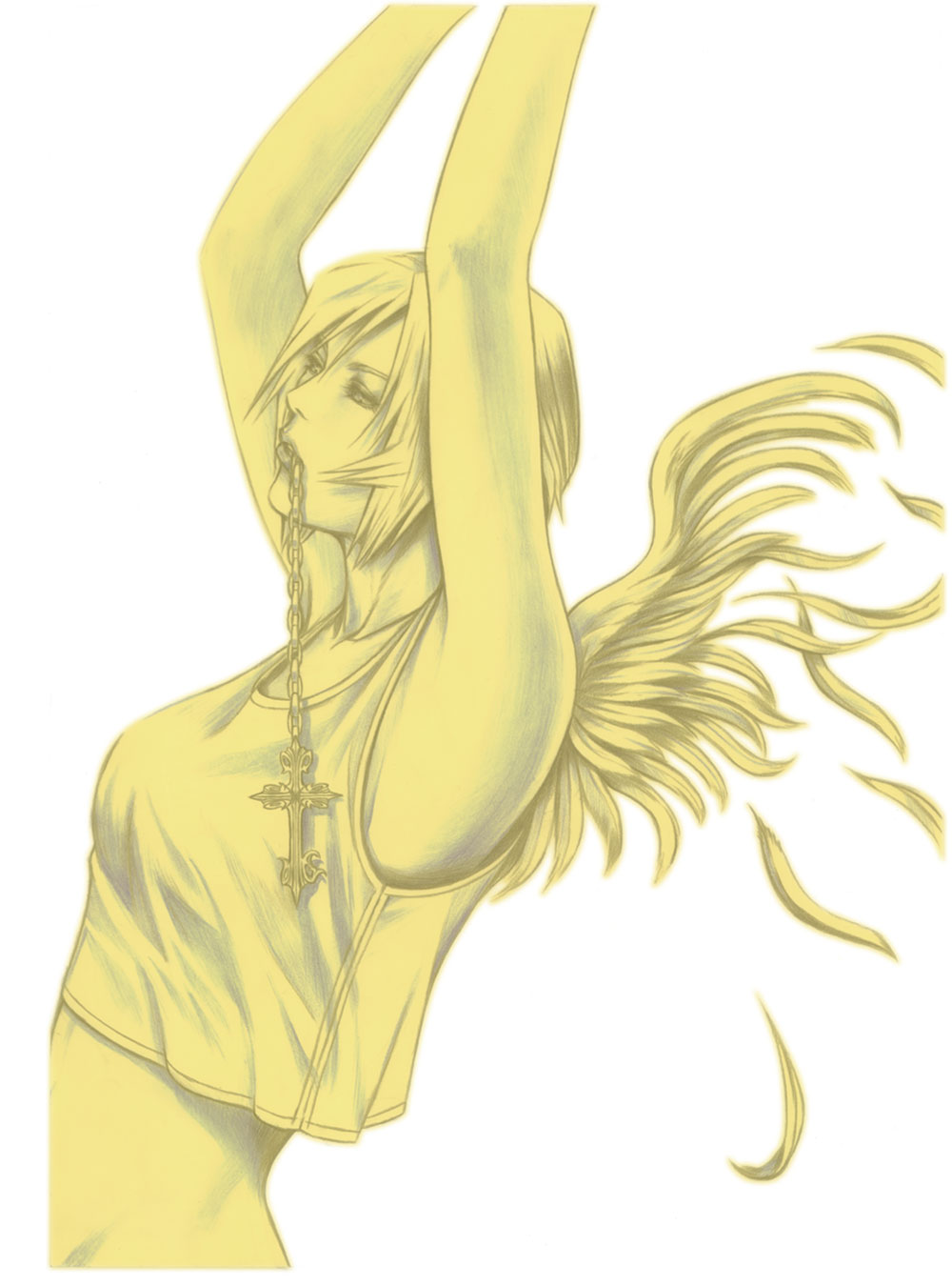 Aya Brea Angel Concept Art from Parasite Eve 2