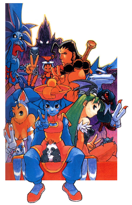 Characters Artwork from Darkstalkers
