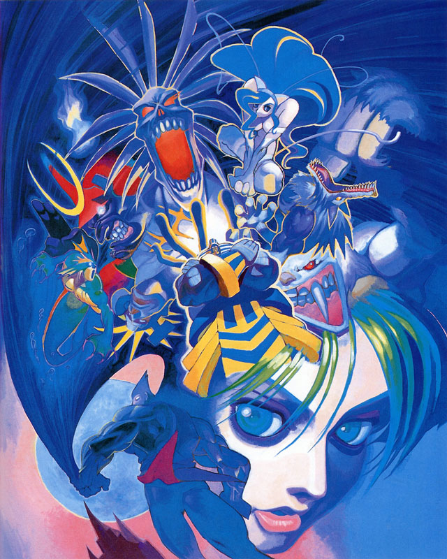 Characters Poster Artwork from Darkstalkers