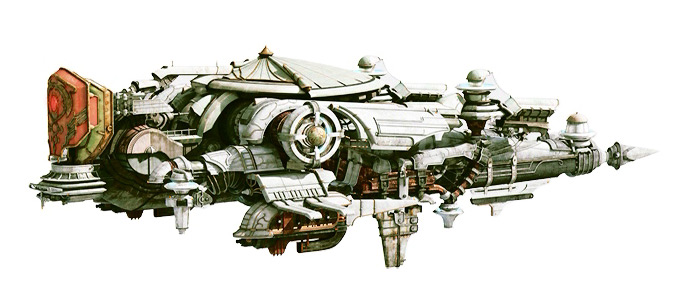 Carbuncle Airship Side View Art from Final Fantasy XII