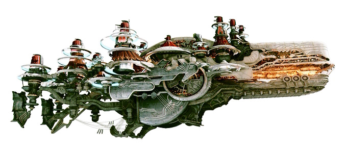 Ifrit Airship Side View Art from Final Fantasy XII