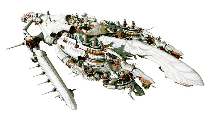 Leviathan Airship Backside Art from Final Fantasy XII