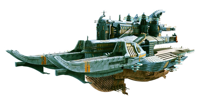 Queen Hilda Airship Art from Final Fantasy XII