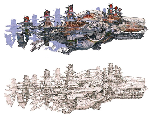 Ifrit Airship Concept Art from Final Fantasy XII