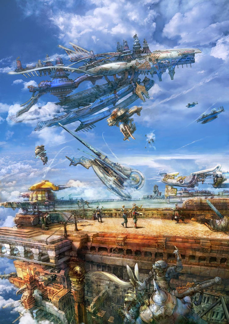Airship Battle Art from Final Fantasy XII
