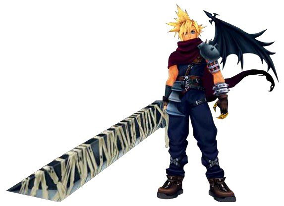 Cloud (Game Model) Art from Kingdom Hearts