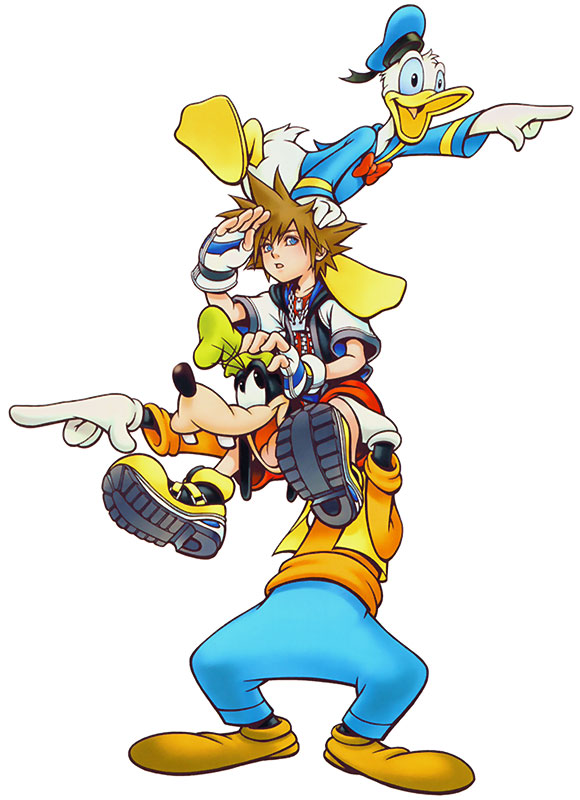 Donald, Sora, and Goofy Art from Kingdom Hearts