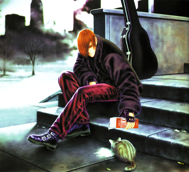 Iori Yagami & Cat Art from King of Fighters Series