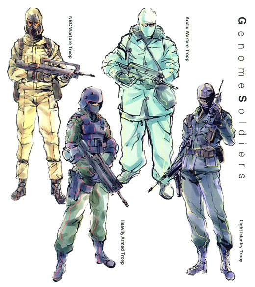 Genome Soldiers Art from Metal Gear Solid
