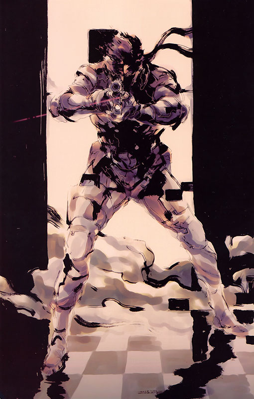 Snake & Laser Sight Art from Metal Gear Solid