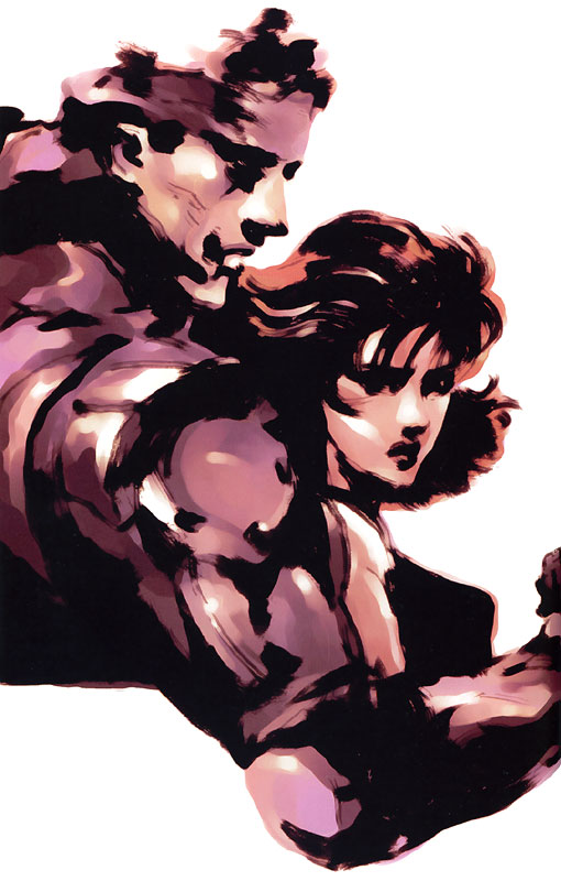 Snake & Meryl Portrait Art from Metal Gear Solid
