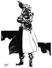 Vulcan Raven Black & White Art