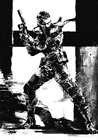 Solid Snake Black & White Promo Art