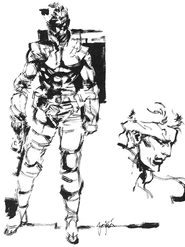 Solid Snake Sketch from Metal Gear Solid
