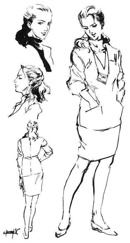 Naomi Hunter Sketch from Metal Gear Solid