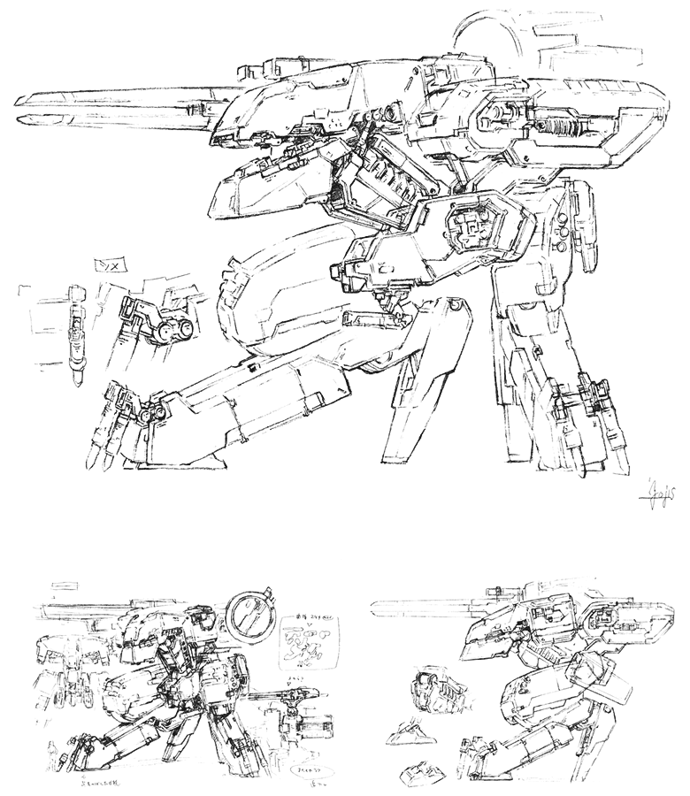 Metal Gear Rex Sketch from Metal Gear Solid