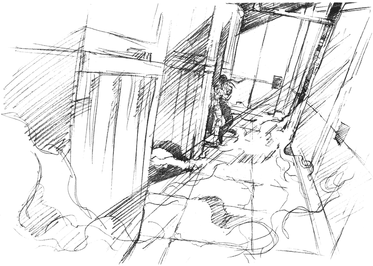 Raven Battle Stealth Sketch from Metal Gear Solid